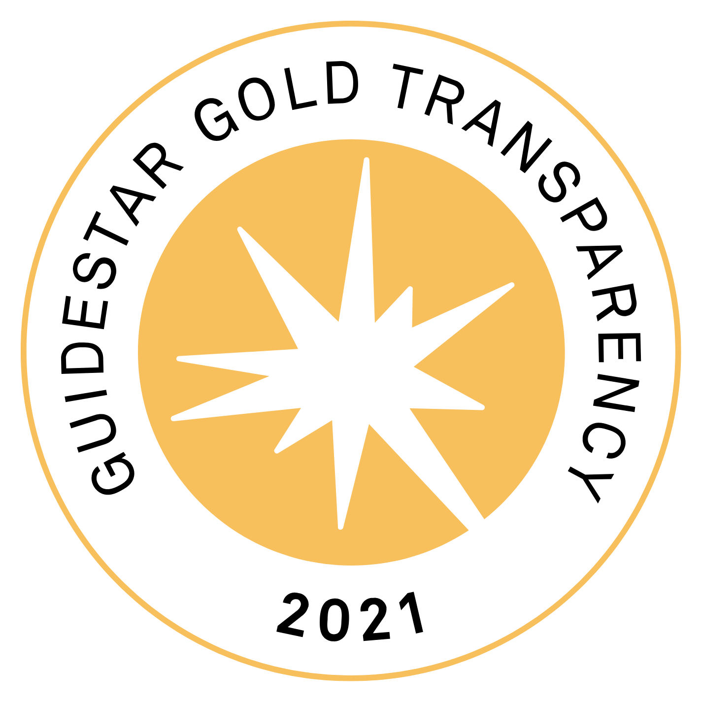 Guidestar Gold Transparancy 2021 seal in gold color